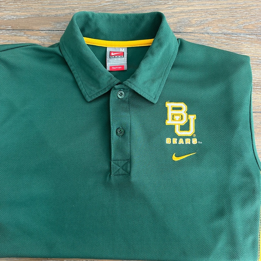 Nike Dri Fit Baylor Bears Short Sleeve Polo Shirt Size M‎ Gently Worn